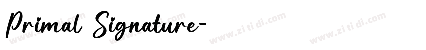 Primal Signature字体转换